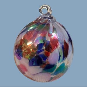 Helwig Art Glass Kugel Ornament – Red, White, and Blue